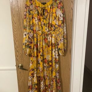 Yellow Floral Maxi Dress - INC International Concepts - BRAND NEW